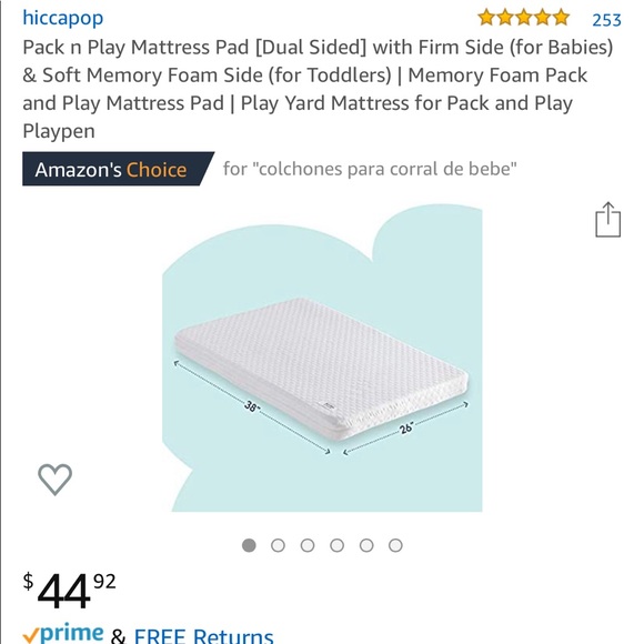 hiccapop pack n play mattress